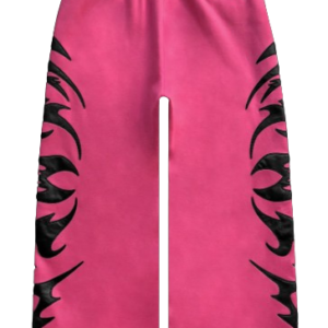 FLAME SWEATPANTS PINK POISON