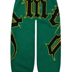 MONSTER RHINESTONE SWEATPANTS RACING GREEN