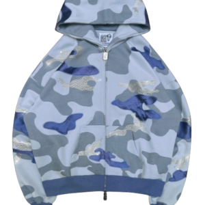 OFF DUTY CAMO ZIP HOODIE ICED BLUE