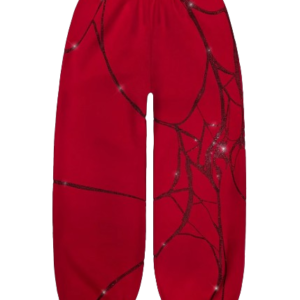 POISON RHINESTONE SWEATPANTS RED