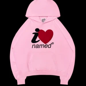 NAMED EMBROIDERED HOODIE BABY PINK